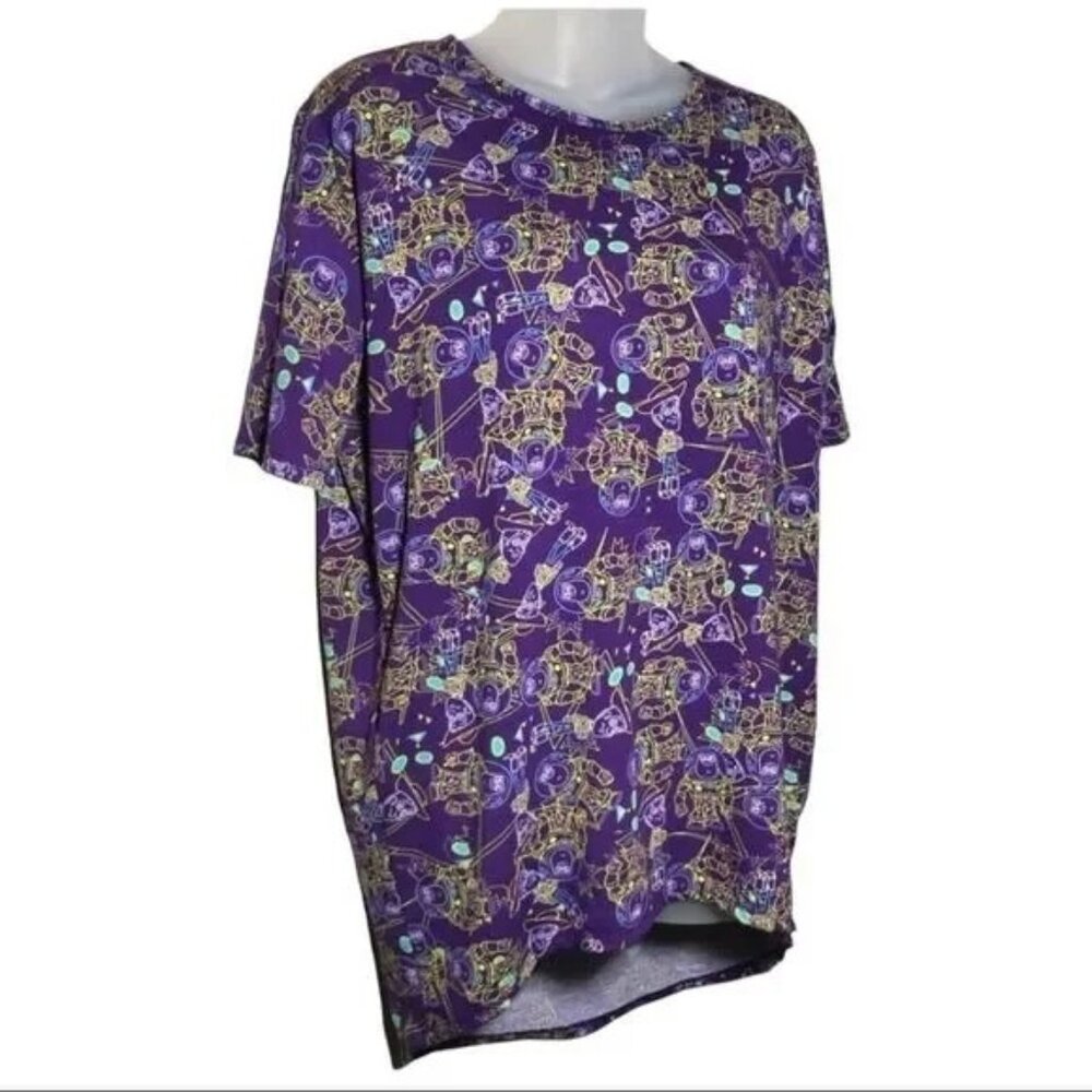 LULAROE WOMEN'S IRMA PURPLE DISNEY PIXAR TOY STORY TUNIC XXS 00-0 (RUNS BIG) XXS